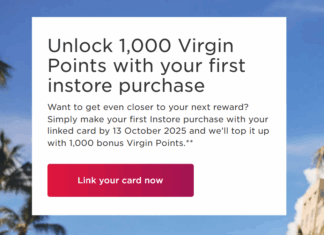 Virgin Atlantic Shops Away 1,000 bonus points card linked offer