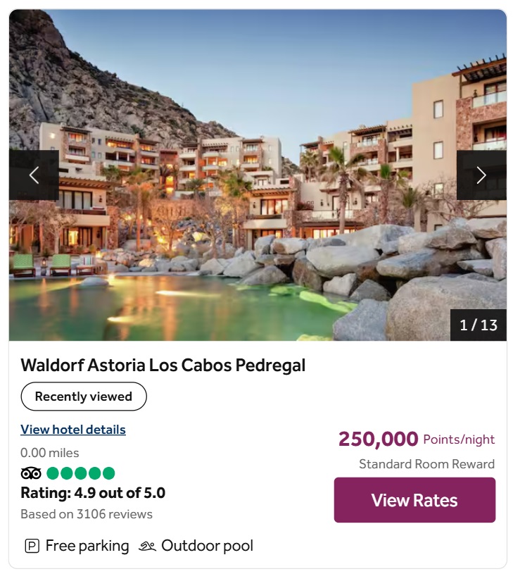 Waldorf Astoria Los Cabos Pedregal 250K