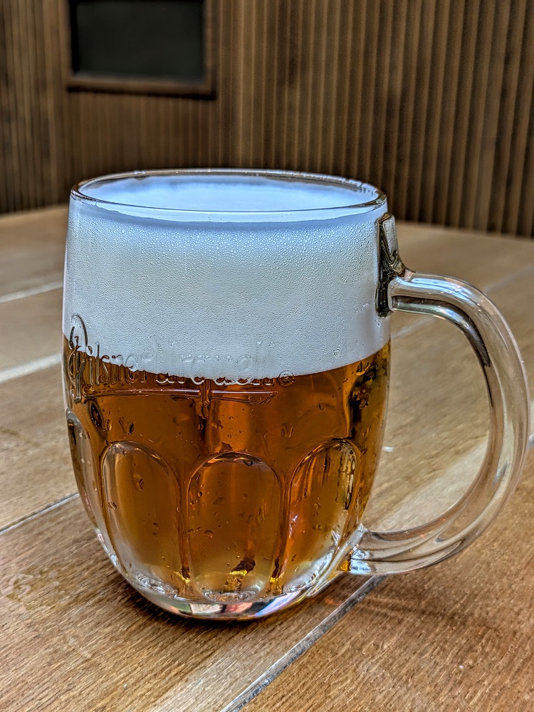 A hladinko pour at the Pilsner Urquell experience