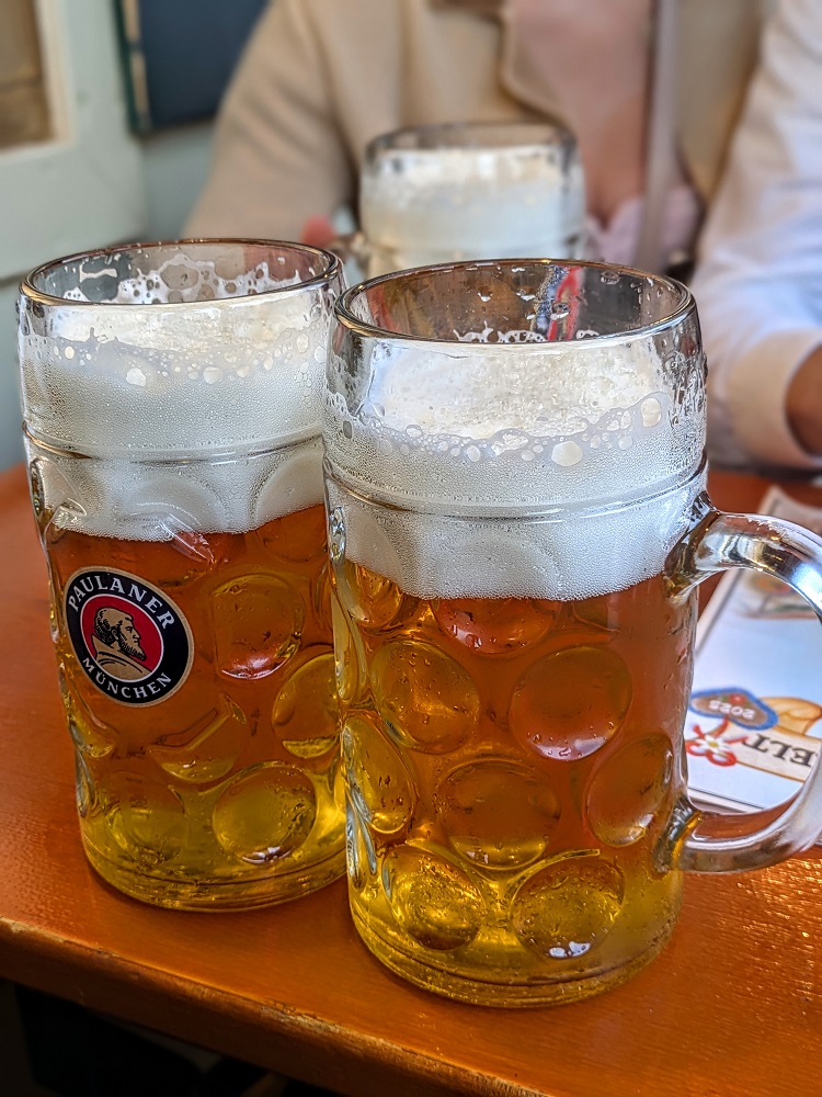 Beers at Paulaner Munchen