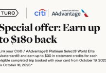 Citi AAdvantage Platinum Select Turo benefit