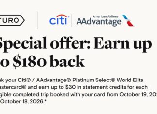 Citi AAdvantage Platinum Select Turo benefit