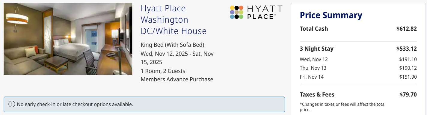 Hyatt Place Washington DC White House booked directly