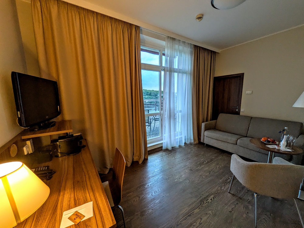 Living room of our one bedroom suite at the Clarion Prague Old Town