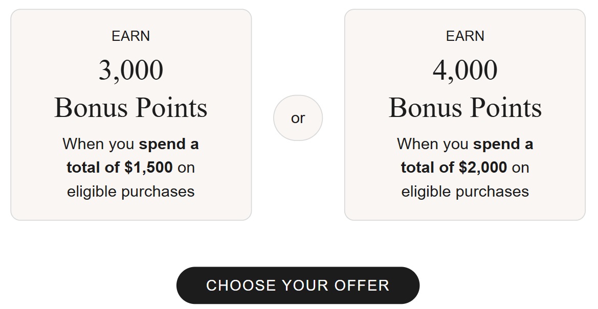 Marriott spending offer options