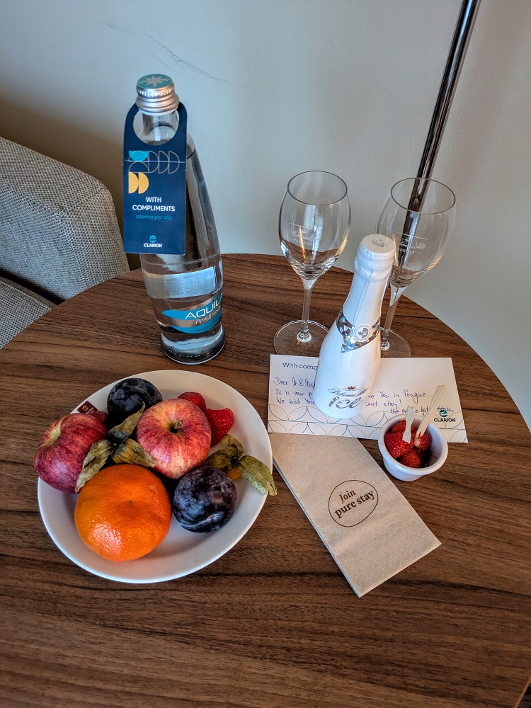 Our welcome amenity at the Clarion Prague Old Town
