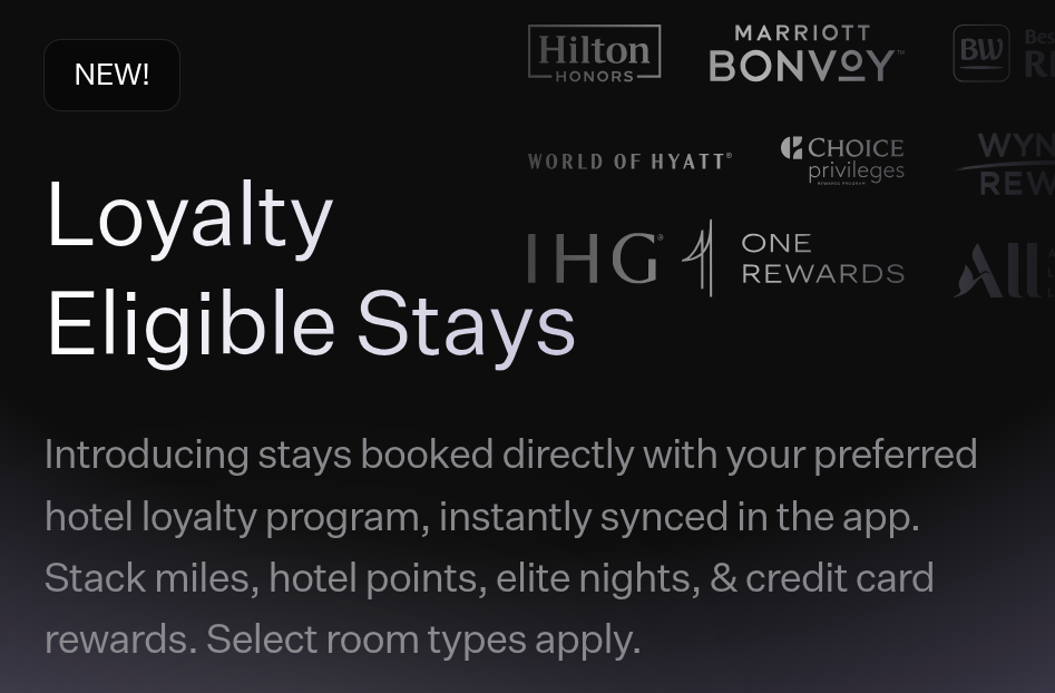 Rove Miles Loyalty Eligible hotel bookings launch