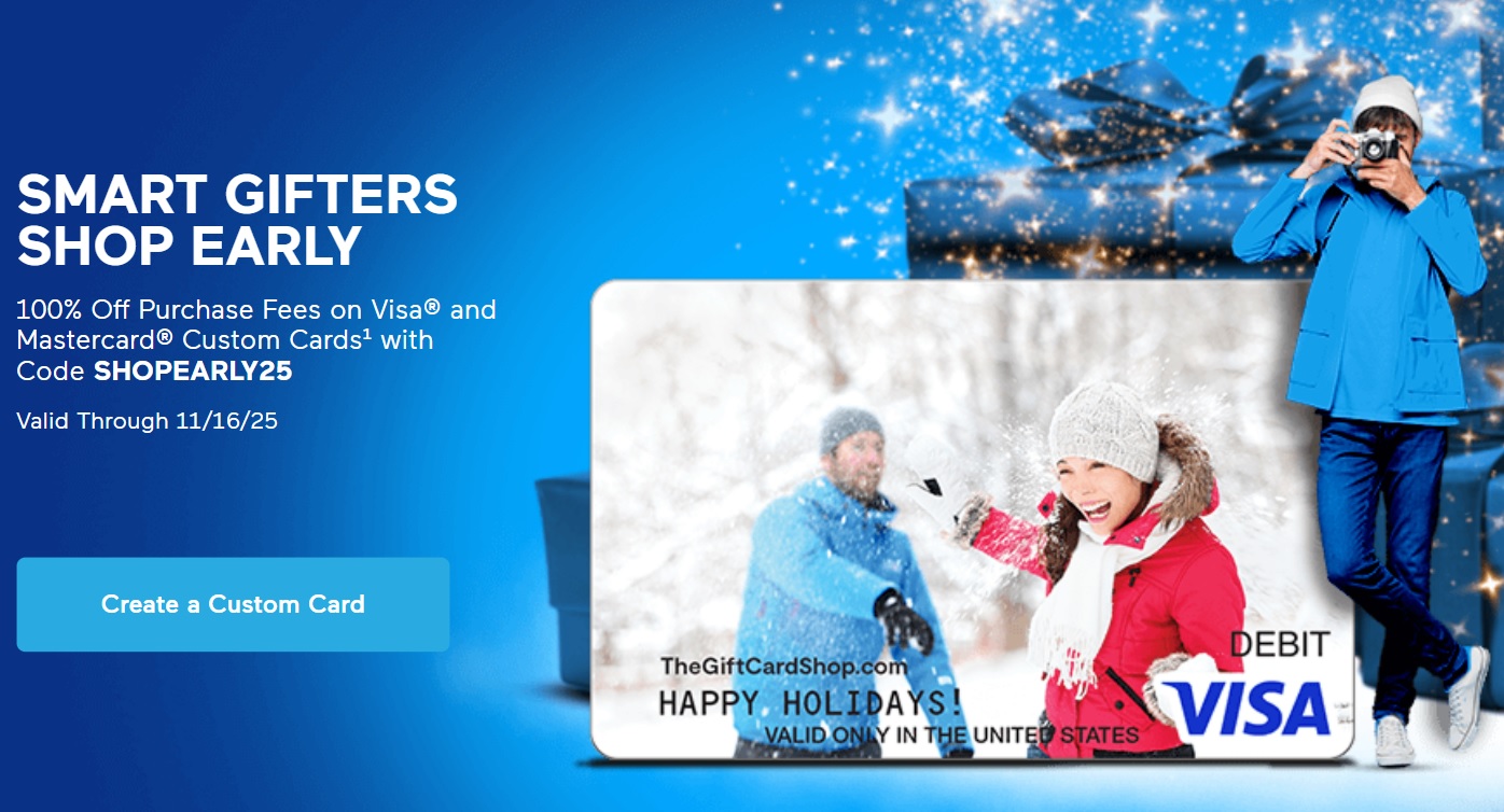 TheGiftCardShop promo code SHOPEARLY25