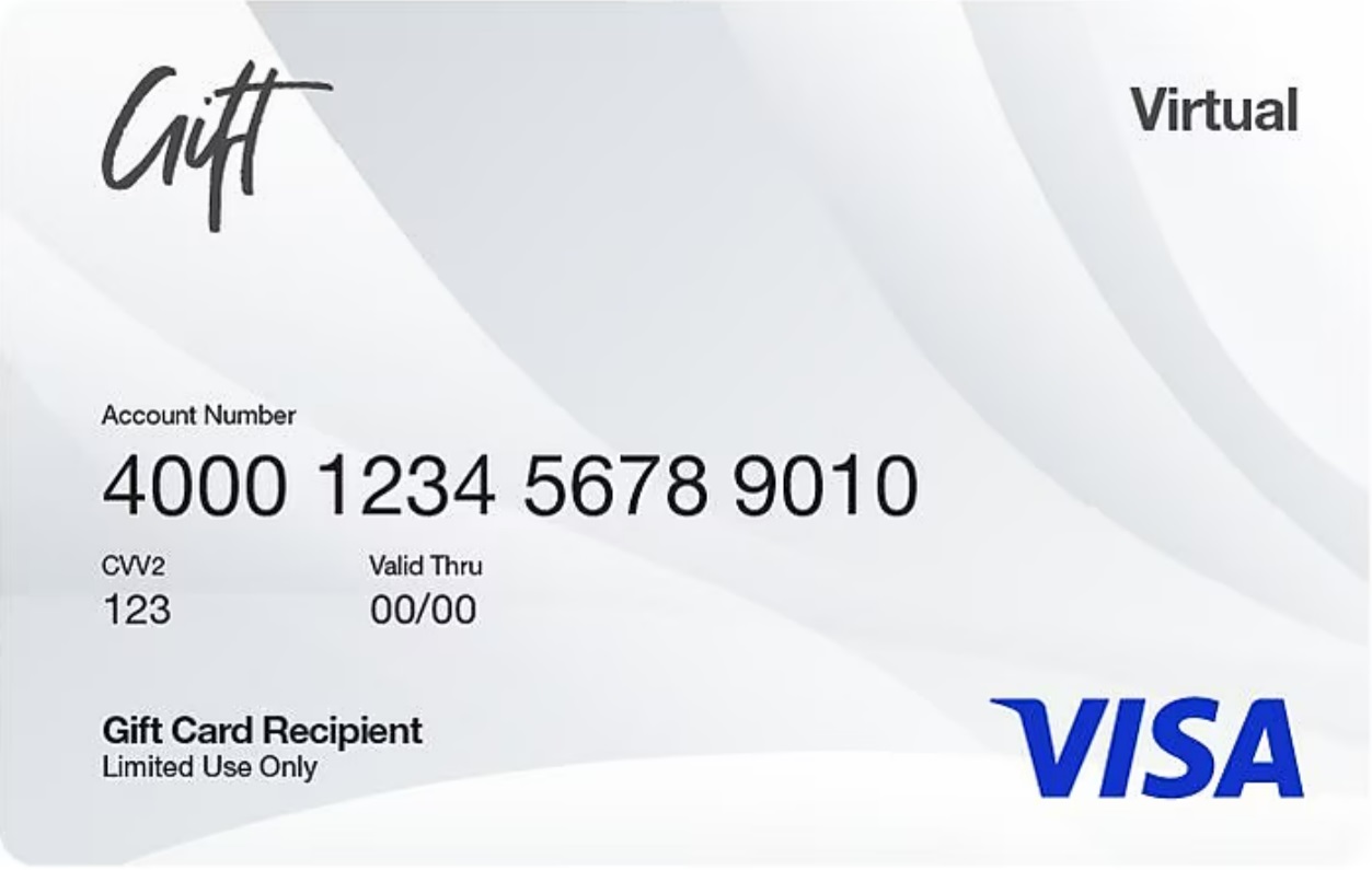 Virtual Visa gift card