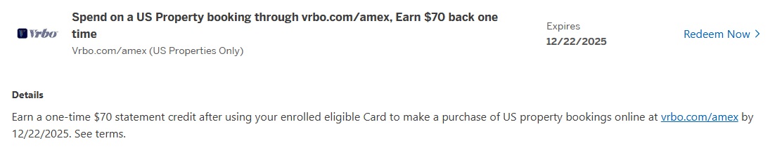 Vrbo Amex Offer