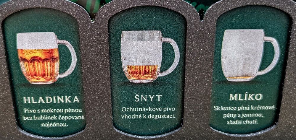 What hladinka, šnyt and mlíko look like