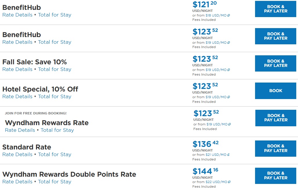 Wyndham Rewards pricing Wyndham Virginia Beach Oceanfront tonight