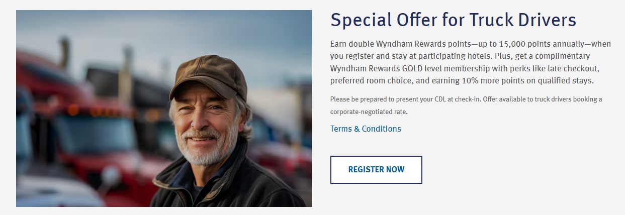Wyndham Rewards trucker promo