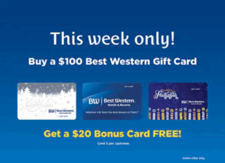 Best Western gift card deal