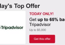 Capital One Shopping: Earn 65% back on activities, 25.5% on hotels booked via TripAdvisor (11/4 only) Capital One Shopping TripAdvisor