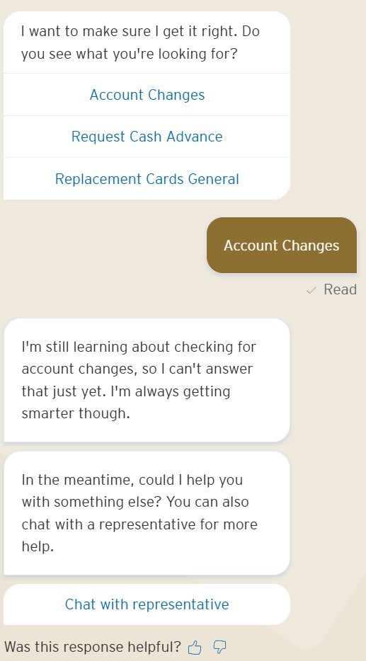 Citi Chat Product Change 1