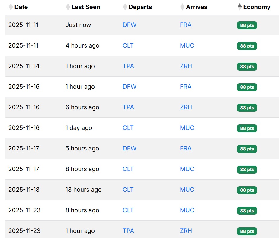 Seats.aero Miles & More
