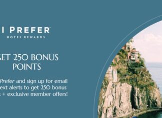 250 free Preferred Hotels iPrefer points