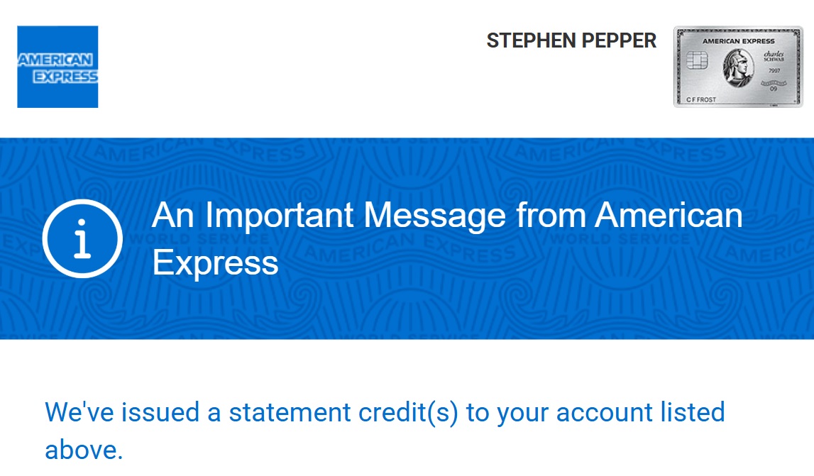 American Express Fine Hotels + Resorts credits