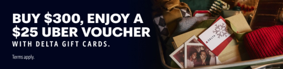 Delta Uber gift card promotion
