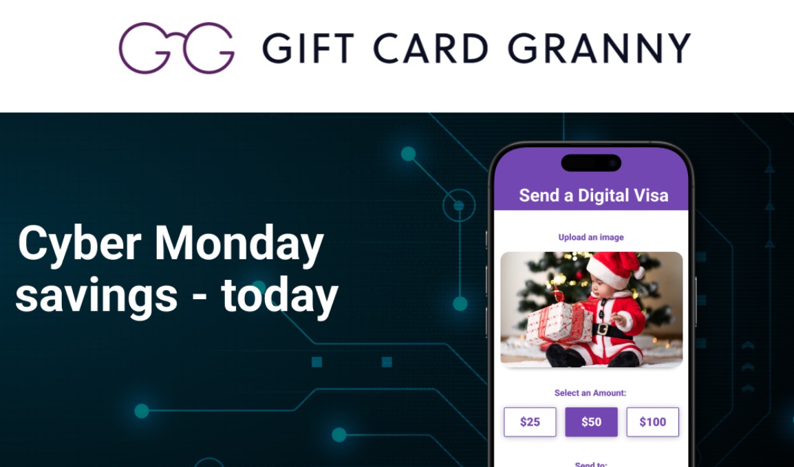 GiftCardGranny 8% off digital Visa gift cards promo code CM2025