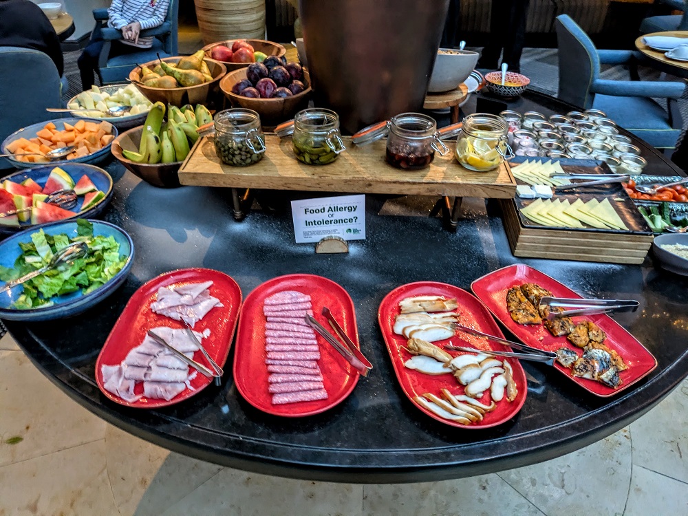 Hyatt Regency Birmingham breakfast - Cold cuts, salad, fruit, & granola