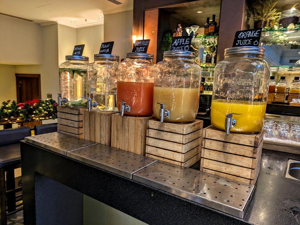 Hyatt Regency Birmingham breakfast - Fresh juice & water