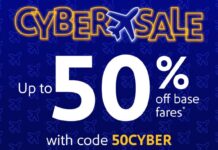 Southwest promo code 50CYBER