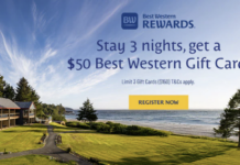 Best Western: Stay 3 nights & get $50 gift card (stack with bonus points offer)