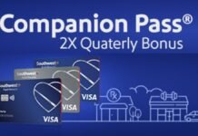 Chase Southwest Companion Pass Q1 2026 2x points