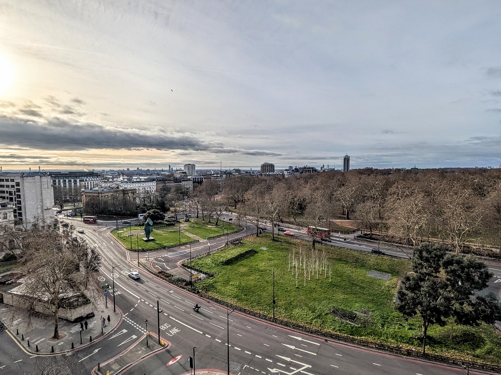 London Hilton on Park Lane - View from our Deluxe Park Lane Suite balcony