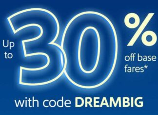 Southwest promo code DREAMBIG