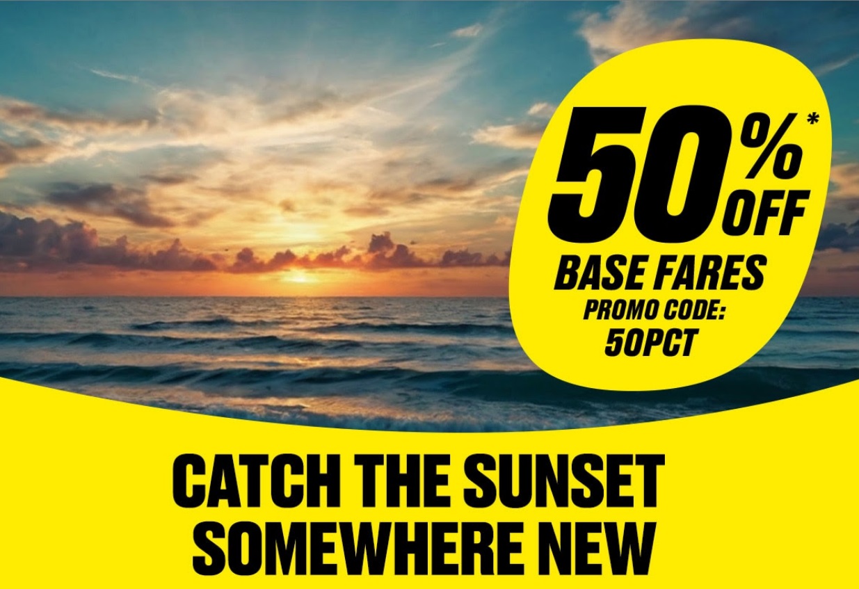 Spirit Airlines promo code 50PCT