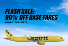 Spirit Airlines promo code 90PCT