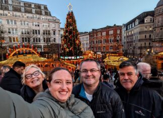 The four of us at Birmingham's Frankfurt Christmas Market
