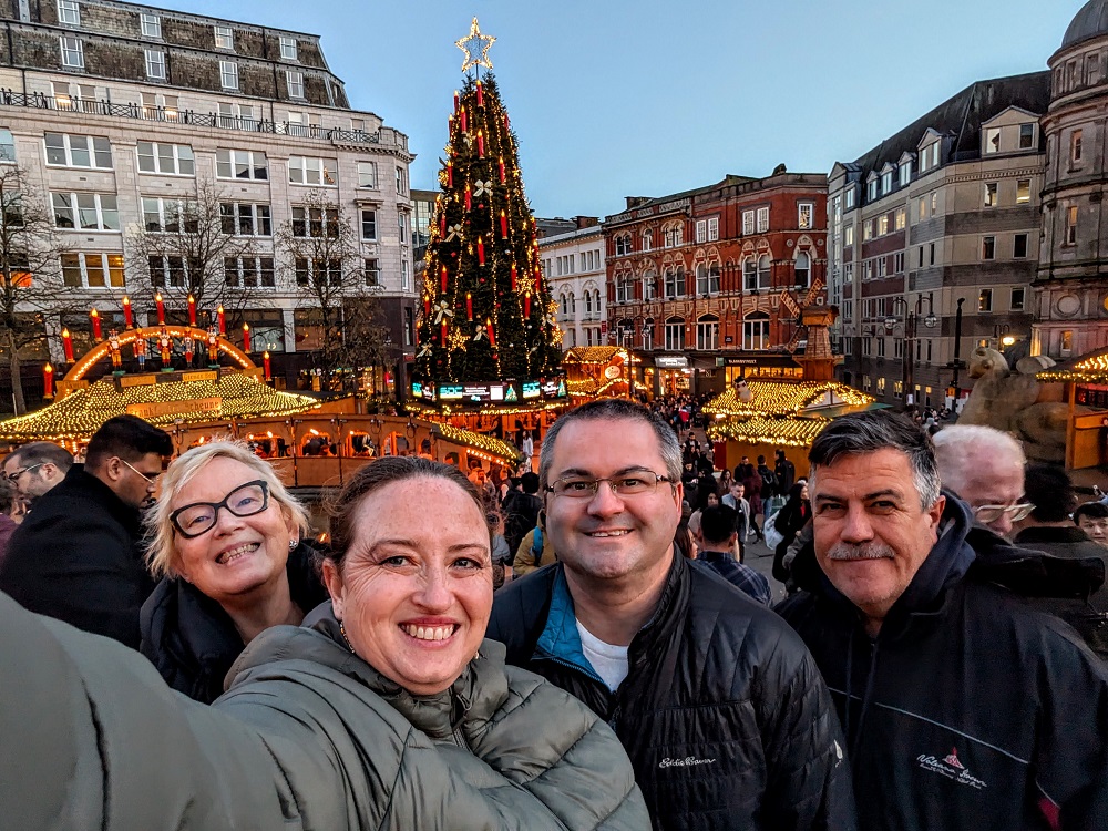 The four of us at Birmingham's Frankfurt Christmas Market