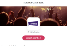 StubHub: 25% back on TopCashback (stack with Chase credits)