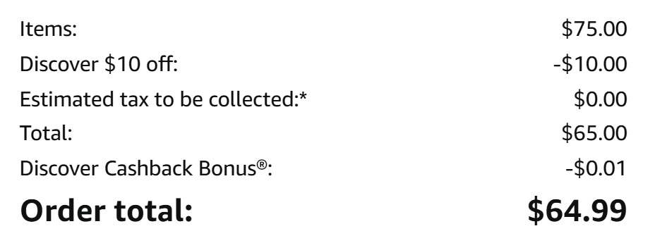 Amazon Discover gift card discount