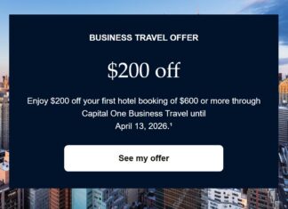 Capital One Business Travel hotel offer