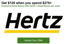 Capital One Shopping Hertz offer
