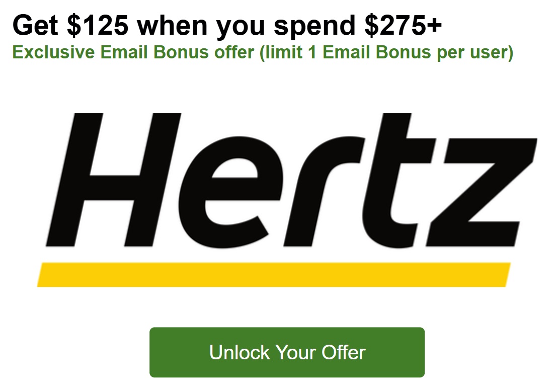 Capital One Shopping Hertz offer