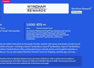 Citi Wyndham Rewards transfer bonus