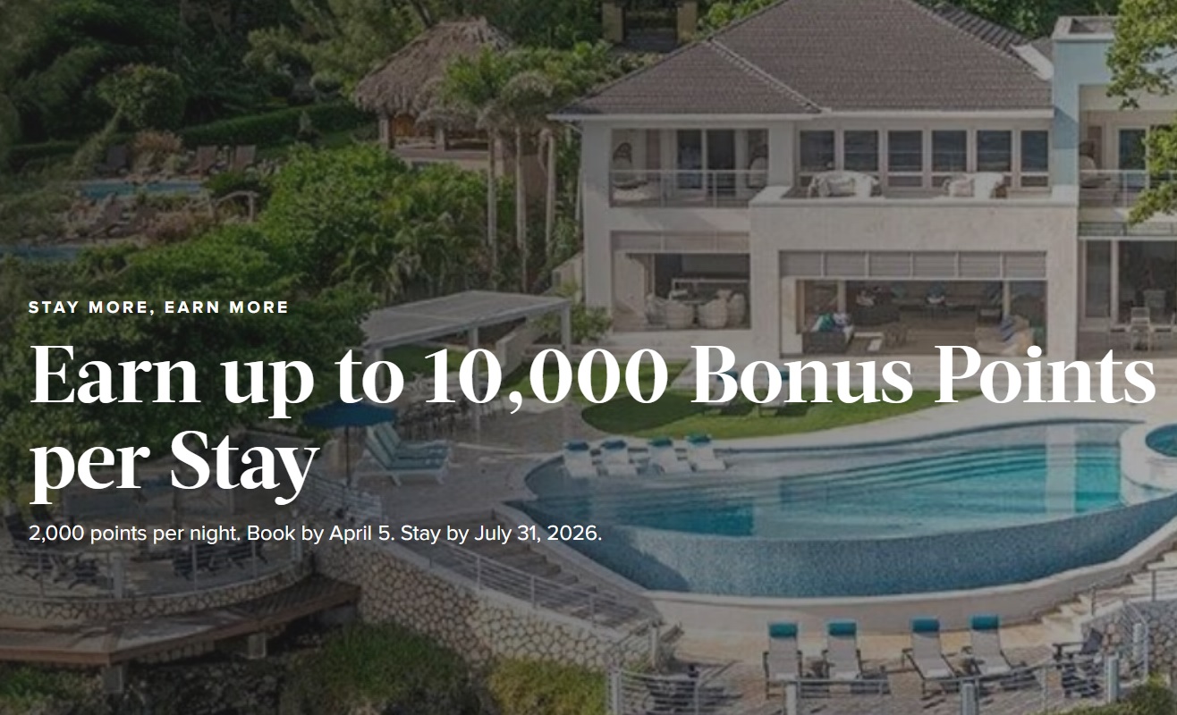 Marriott Homes & Villas 2,000 points per night promotion