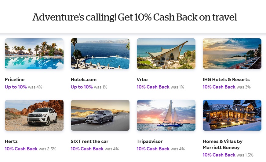 Rakuten 10x travel sites