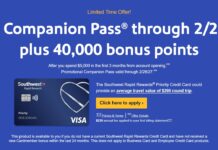 Southwest Companion Pass welcome offer personal credit cards