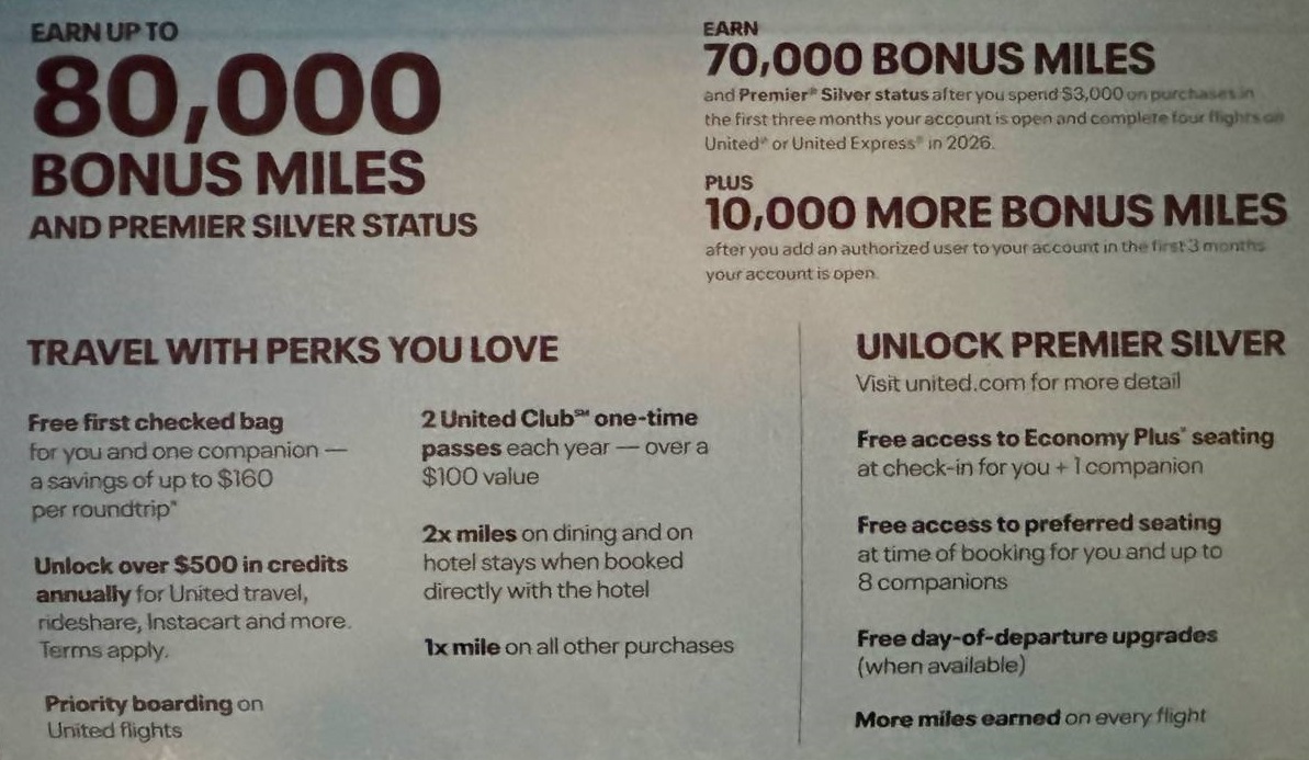 United credit card Silver status targeted