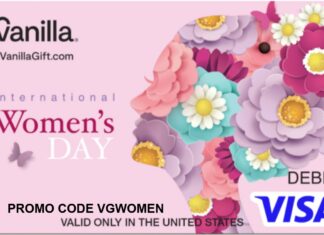 VanillaGift promo code VGWOMEN