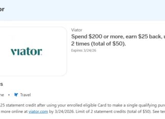 Viator Amex Offer spend $200 get $25