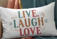 live laugh love pillow