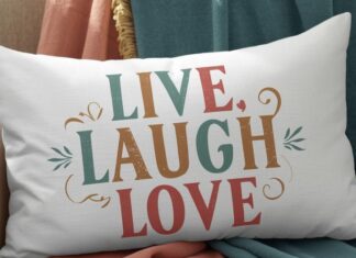 live laugh love pillow